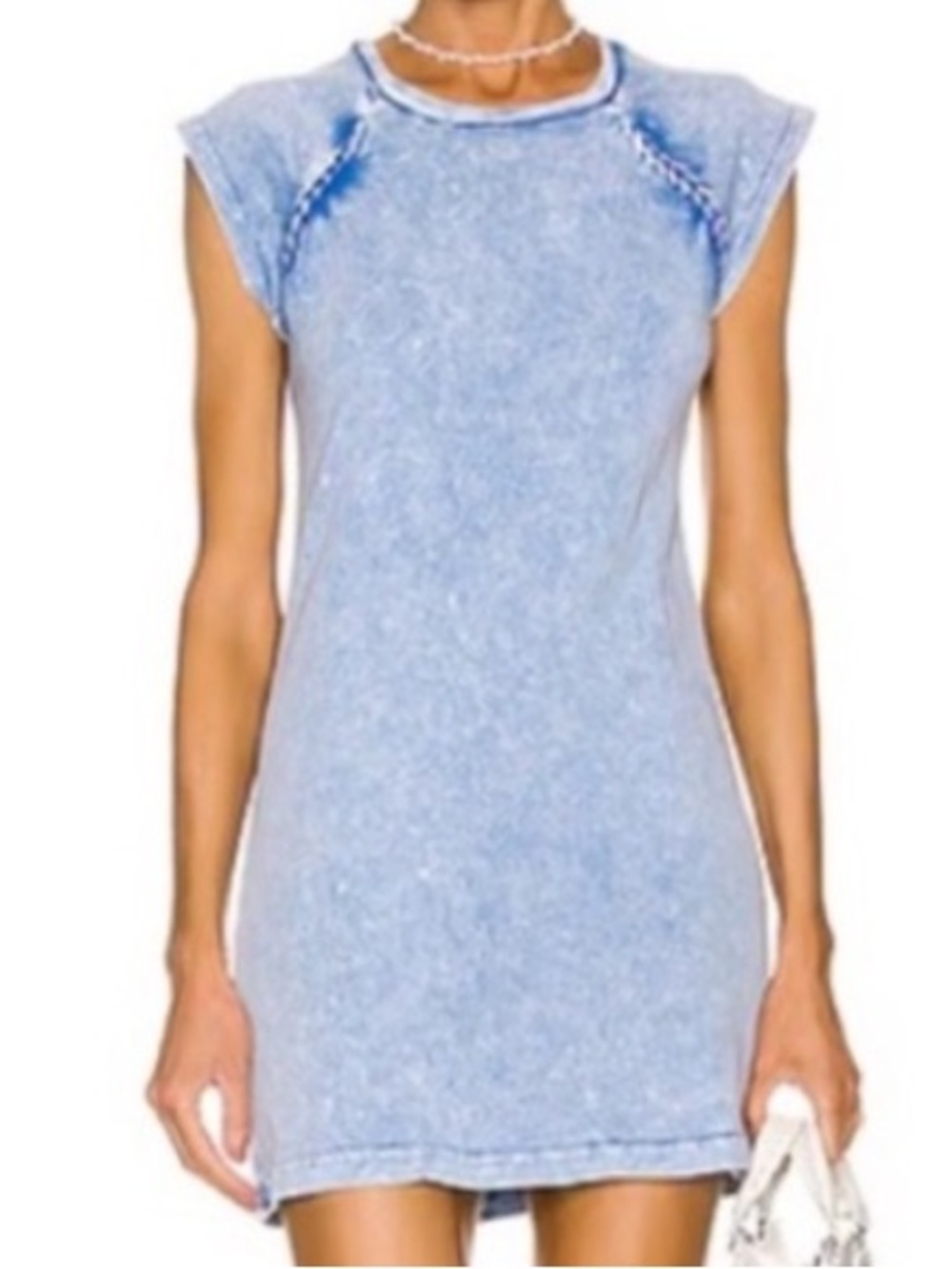 Noam Lara Dress Arctic Blue Rare 100% Cotton Western Festival mini XS NEW SOOL